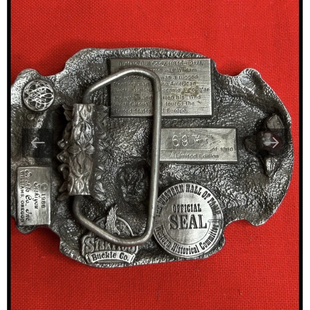 Buffalo Bill Siskiyou Belt Buckle Vintage 1986 Western Hall of Fame LE #687/1000